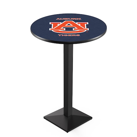 Holland Bar Stool Co 36" Blk Wrinkle Auburn Pub Table L217B3628Auburn